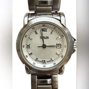 VINTAGE TURLER SWISS MADE WOMEN’S WATCH 30mm SAPPHIRE 100 M STAINLESS STEEL